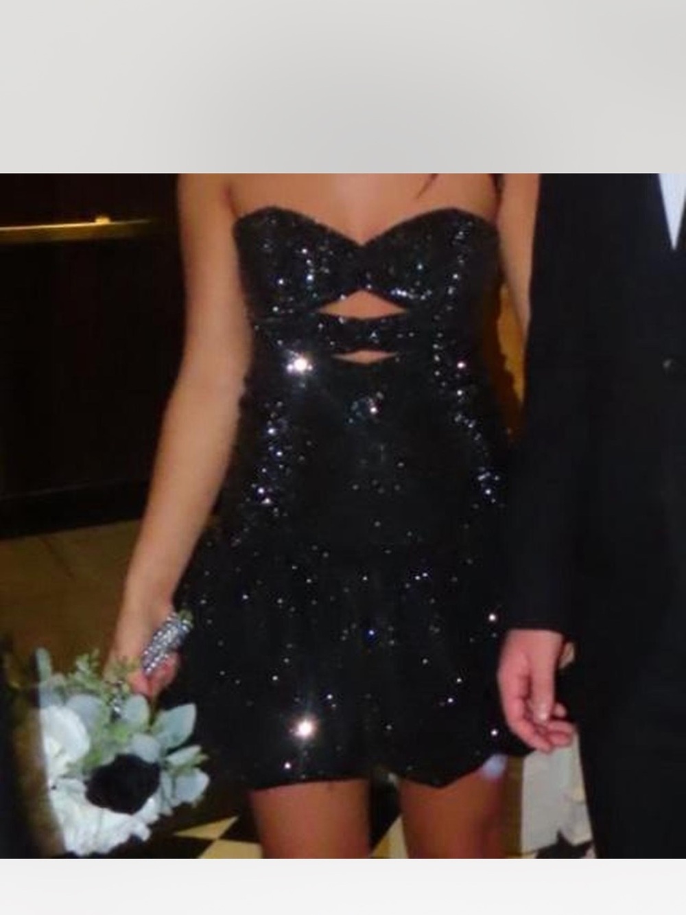 Black Rhinestone Ava Presley size 0 Party Dress - Picture 4 of 6